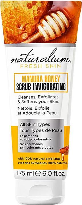 Actual product image Naturalium MANUKA HONEY scrub invigorating 175 ml (Facial cleansing wipes, 175 ml)