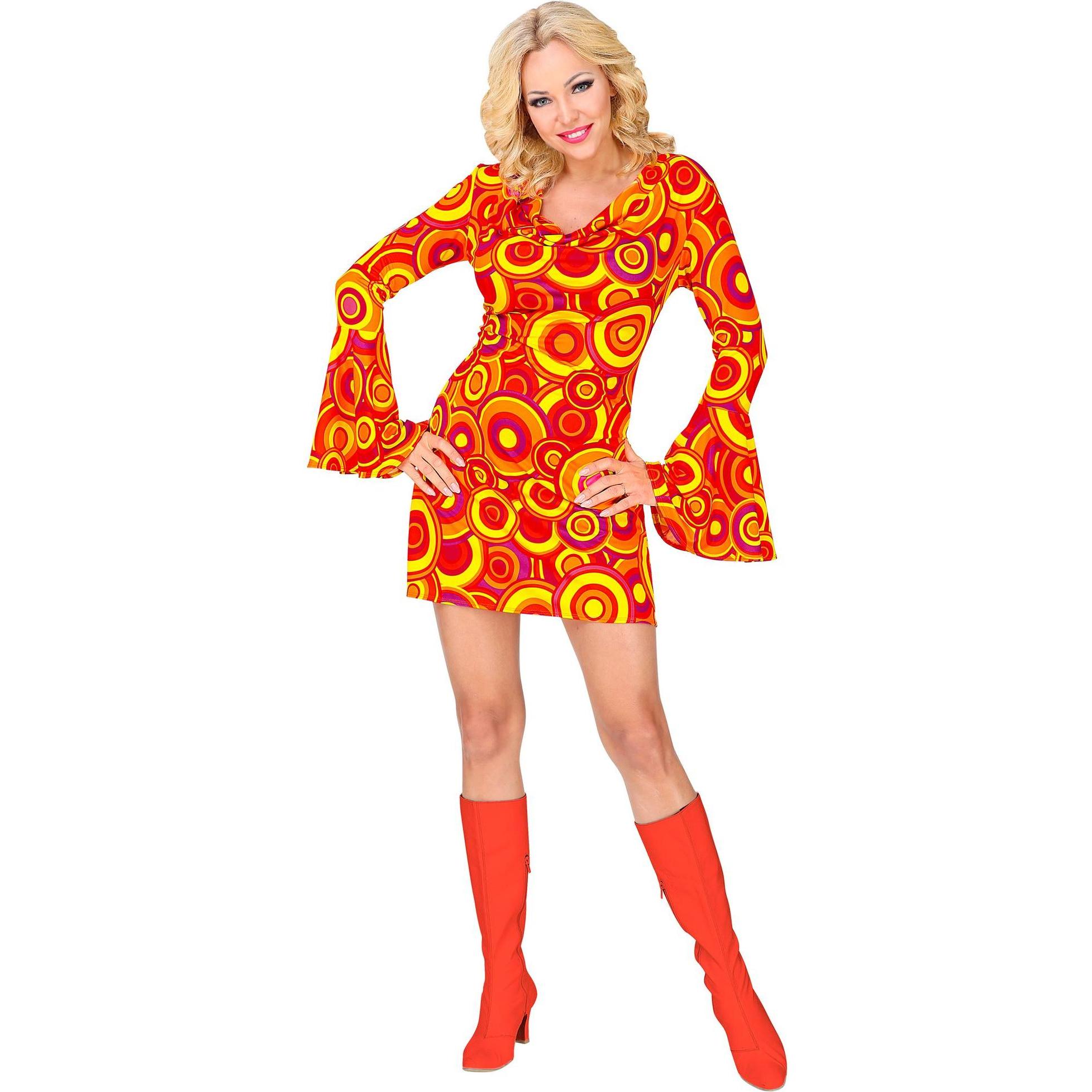 Widmann THE 70s GROOVY STYLE - orange bubbles (Kleid), L (L)
