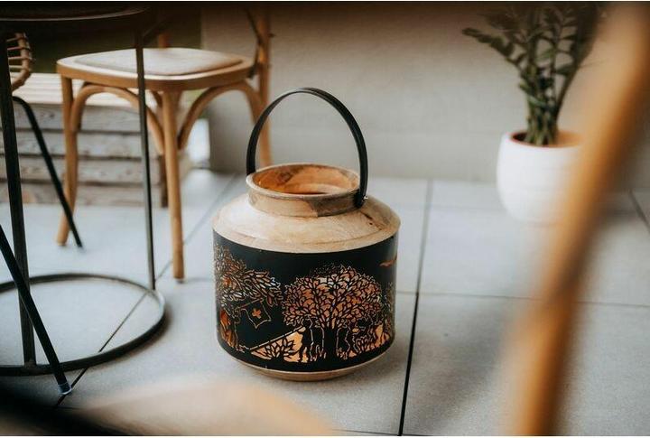 Immagine prodotto Kadastar Laterne Bergchilbi 37 cm, Braun/Schwarz