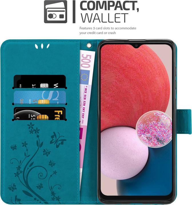 Actual product image Cadorabo Cover for Samsung Galaxy A13 4G with floral pattern (Samsung Galaxy A13)