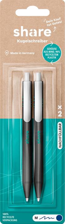 Image du produit Share Stylo à bille Y-03-03-02 bleu 2p. (Bleu, 2 x)