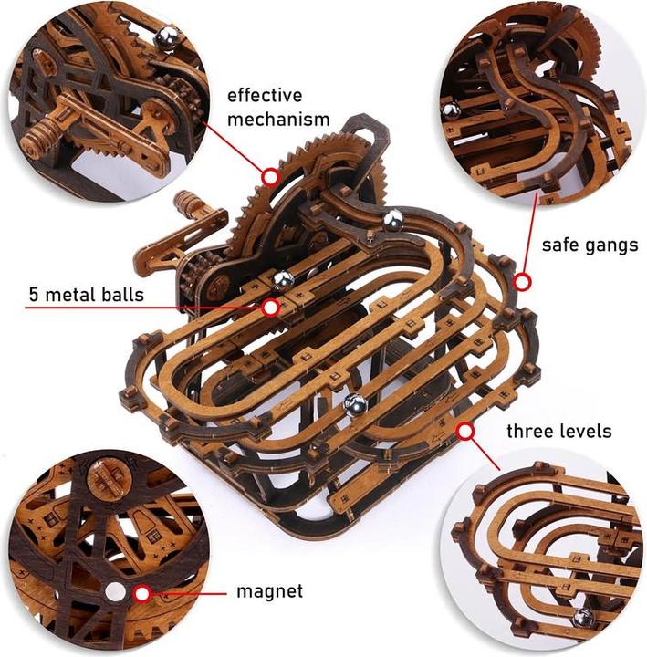 Produktbild WoodenCity WOODEN CITY 3D Holzpuzzle BALL RAILWAY mini 147 Teile