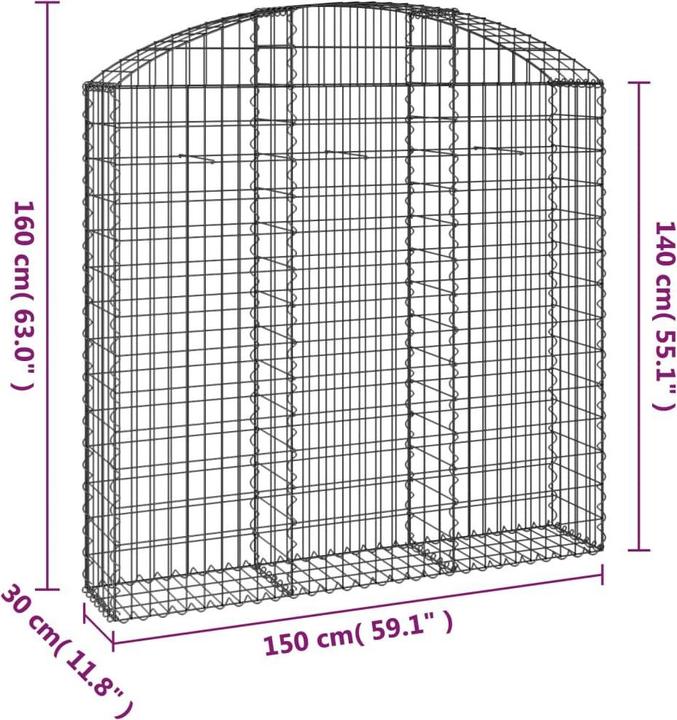 Produktbild vidaXL Gabionenkorb