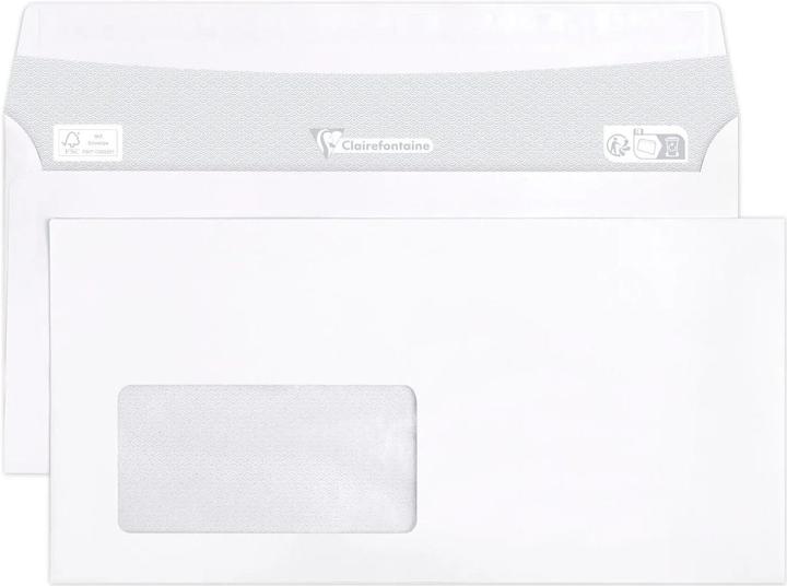 Clairalfa Briefumschl„ge DL, 110 x 220 mm, weiá (110 x 220 mm, 500x)