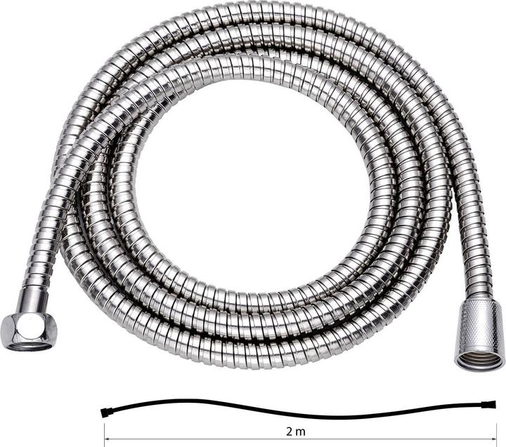 Actual product image Douceur D'intérieur Stainless steel shower hose, water-saving function, flexible, 2m (200 cm)