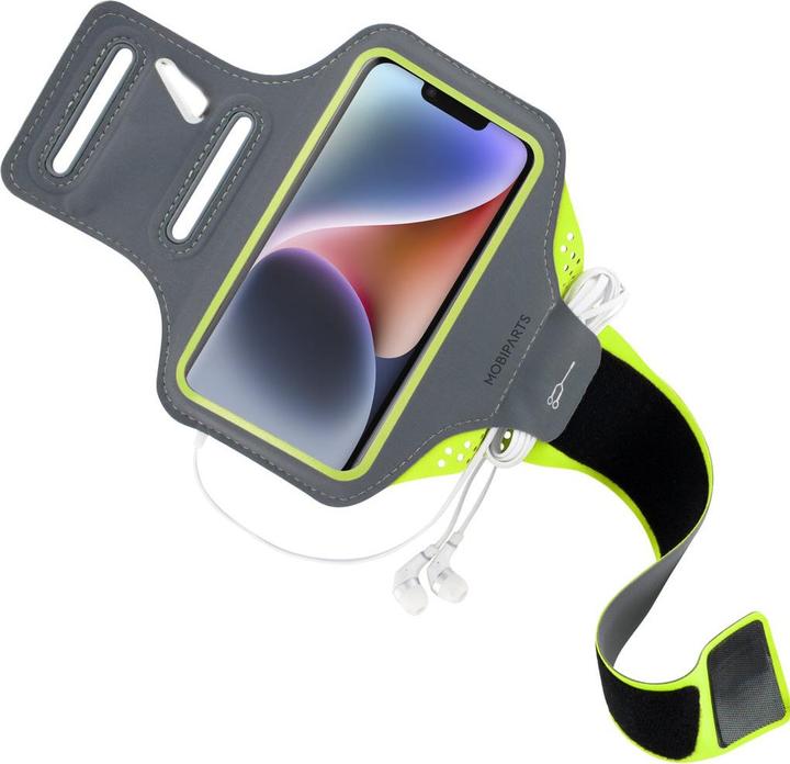 Actual product image Mobiparts Comfort Fit Sport Armband Apple iPhone 14 Neon Green