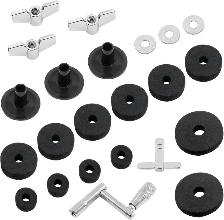 Cbx 23-teiliges Becken Ersatz Zubehör Set für Schlagzeug mit Drumschlüsseln