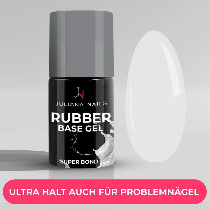Produktbild Juliana Nails Gel Lack - Rubber Base Gel - Milky White (Milky White, Gel-Effekt Nagellack)