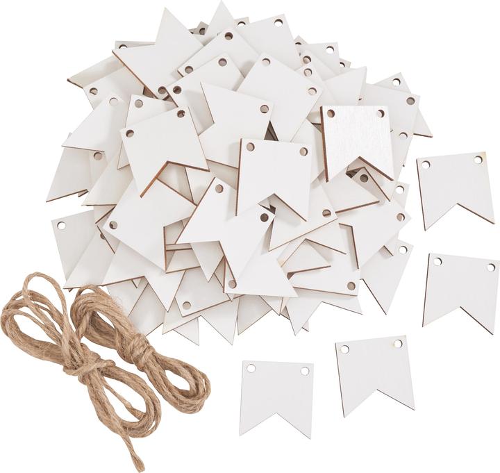 Produktbild VBS Holz-Wimpel, 84 Stück, Sperrholz (84 Stk.)