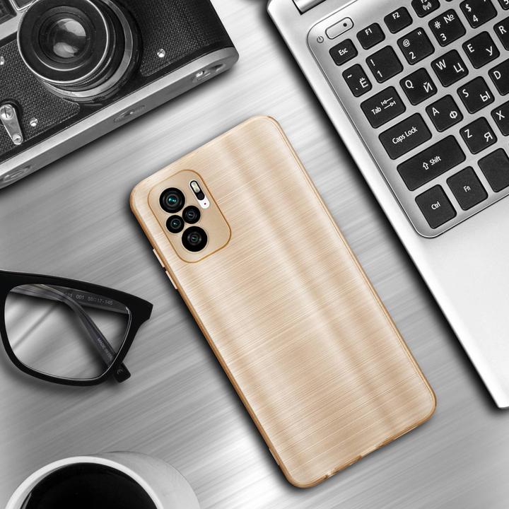 Actual product image Cadorabo Case for Xiaomi RedMi NOTE 10 4G / RedMi NOTE 10S in TPU Brushed Camera Protector LM160 Style (Xiaomi Mi Note 10, Xiaomi Redmi Note 10S)