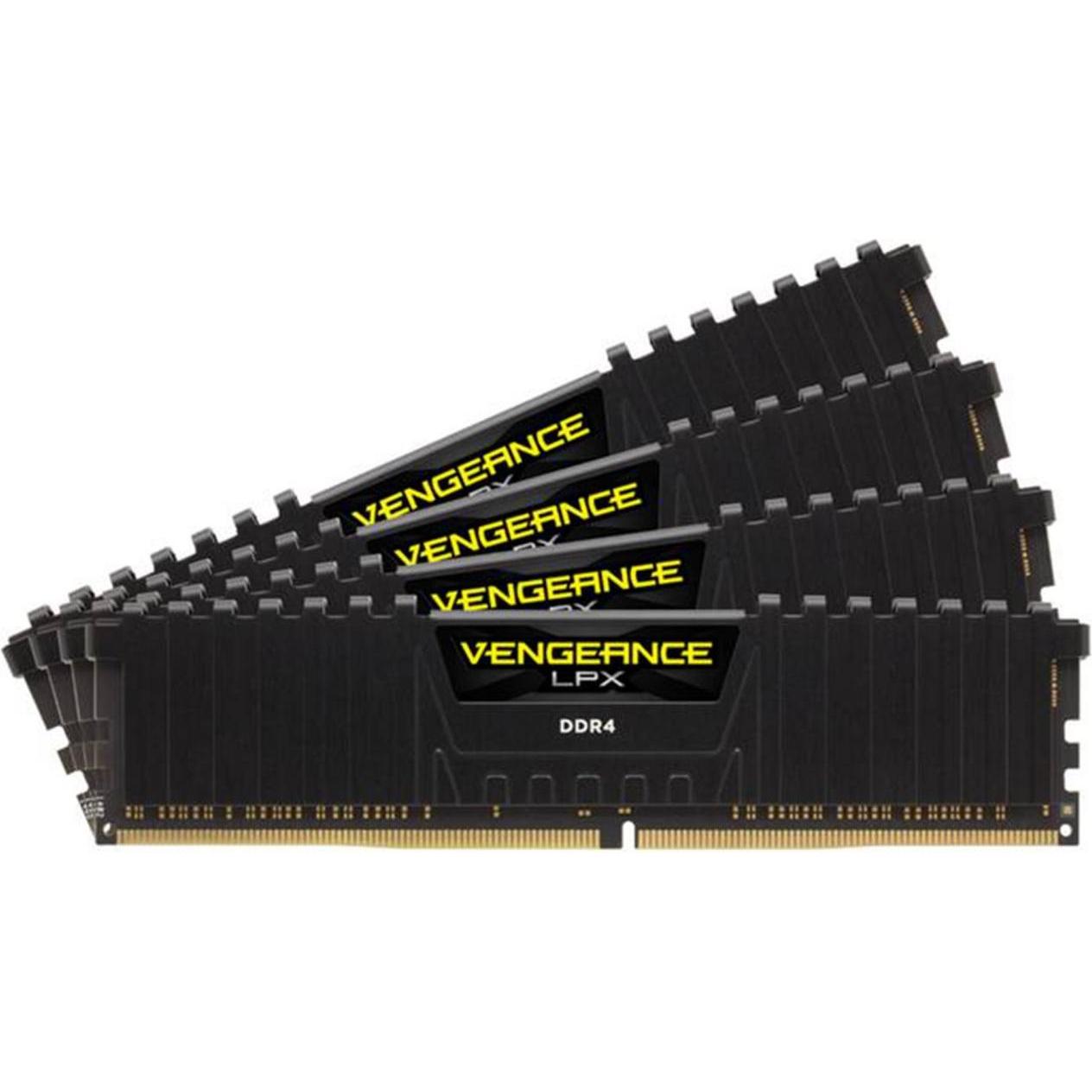 Corsair Vengeance LPX (4 x 32GB, 3200 MHz, DDR4-RAM, DIMM), RAM, Schwarz