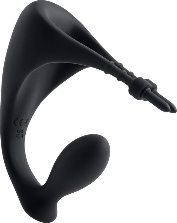 Actual product image Gender X Back It Up Vibrating Plug and Cockring - Black
