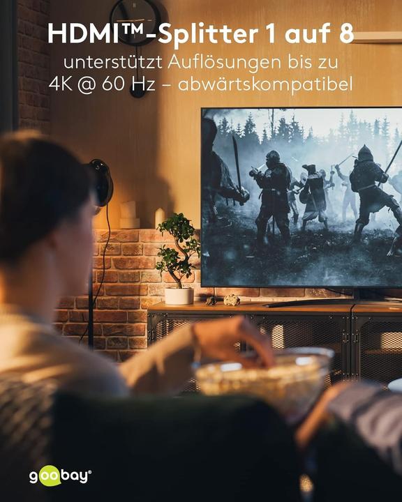 Immagine prodotto Goobay Splitter HDMI da 1 a 8 4K @ 60 Hz