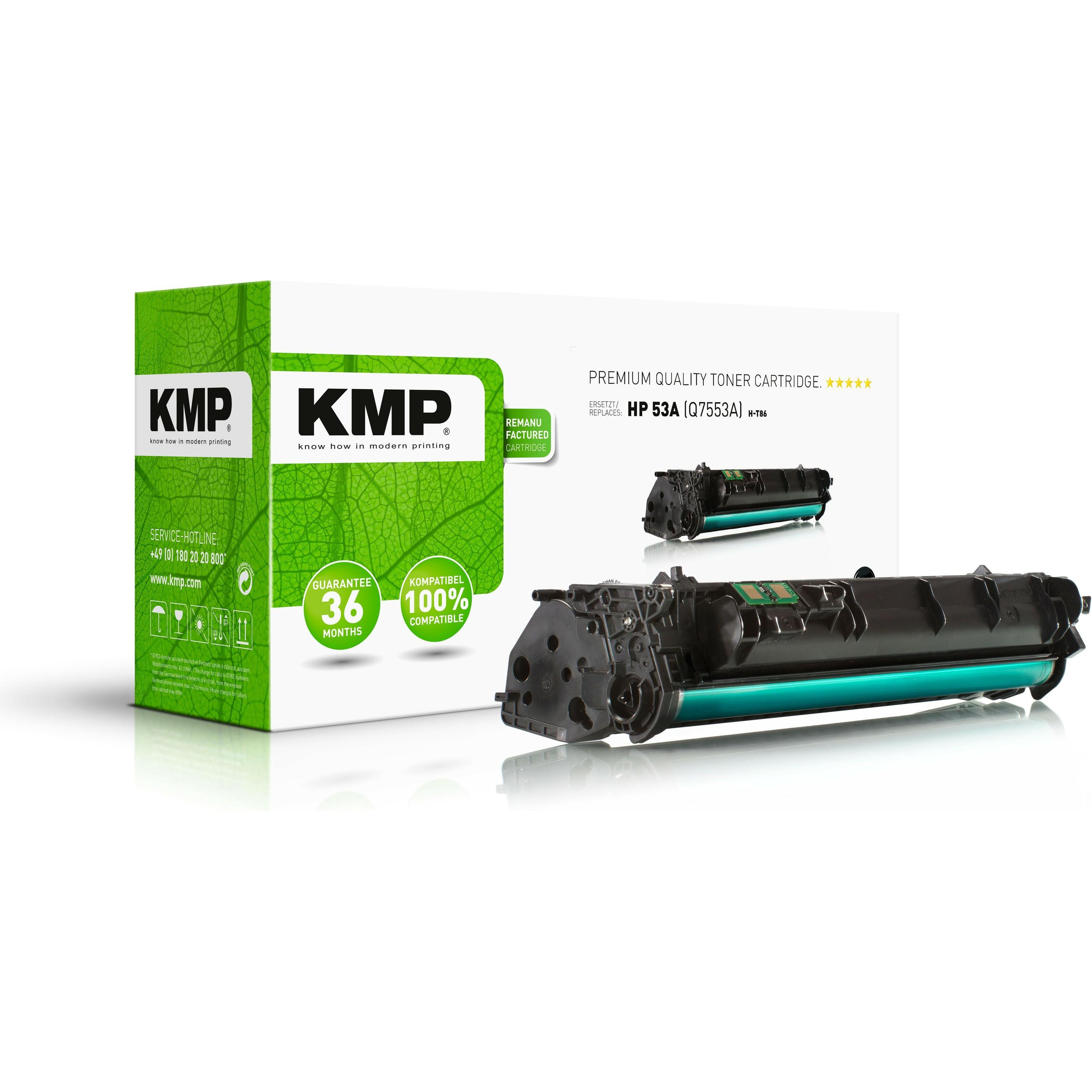 Thumbnail - KMP, Toner, H-T86 - Schwarz - compatible - Tonerpatrone (BK)