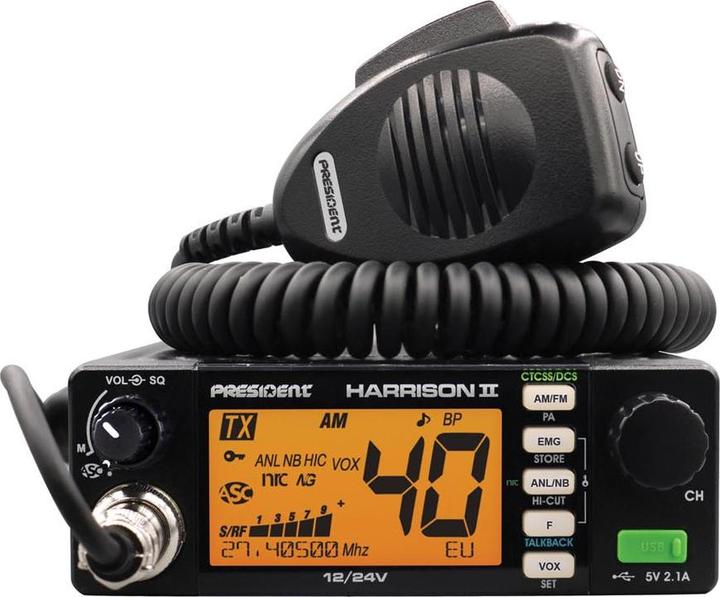 President Harrison II ASC - AM/FM - CB radio - 12/24 Volt - 27 MHz - VOX