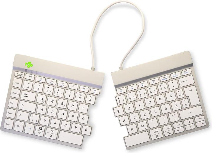 Productafbeelding R-Go Tools R-Go Toetsenbord Split Break DE Layout Bluetooth Wit (DE, Draadloze)