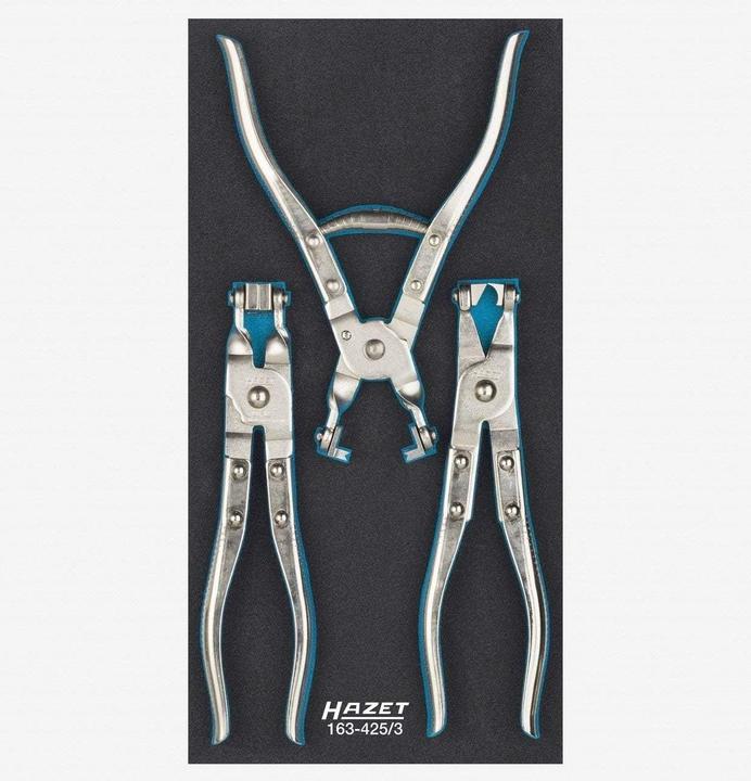 Image du produit HAZET Jeu de pinces pour colliers de serrage 163-425/3 ∙ Nombre d'outils : 3 (342 mm)