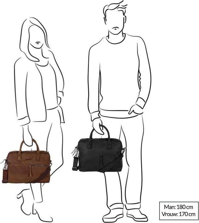 Productafbeelding DSTRCT Wall Street Business Laptoptas - 15,4 Zoll - Doppelbraun (15.40")