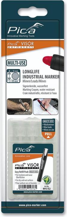 Actual product image Pica VISOR permanent refill sets, / SB (White, 10 mm, 4 pcs.)