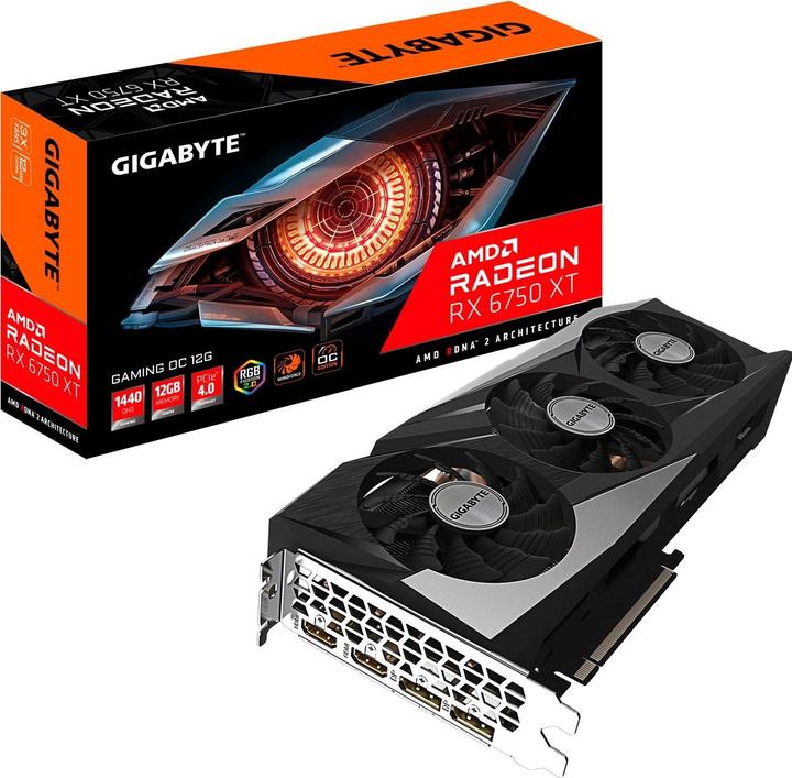 Actual product image Gigabyte Radeon RX 6750 XT GAMING OC 12G (12 GB)