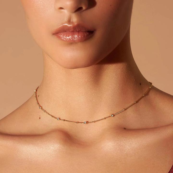 Produktbild Rosefield Essentials Halskette (Edelstahl 316L mit 14K Gelbgold-Vergoldung, 39 cm)