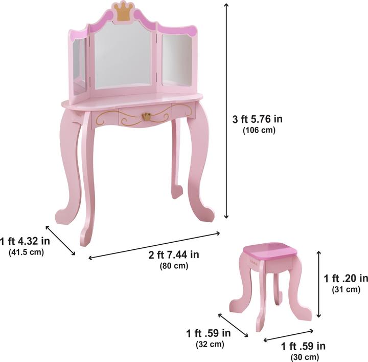 Actual product image KidKraft Princess dressing table (Children sofa)
