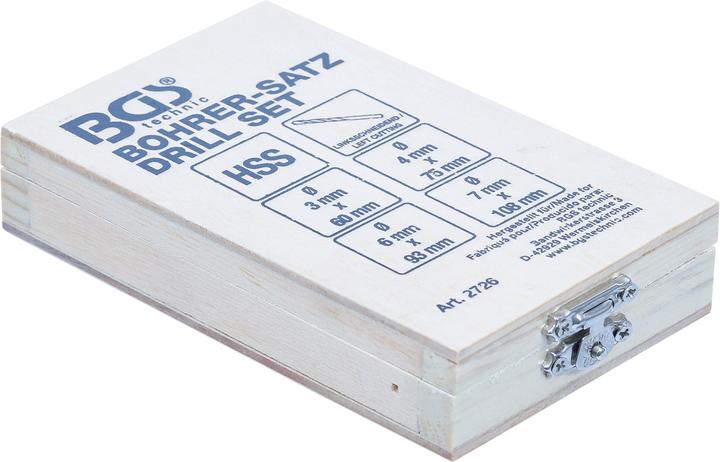 Productafbeelding BGS Boorset | HSS | linkshandig snijden | 4 stuks. (3 mm)