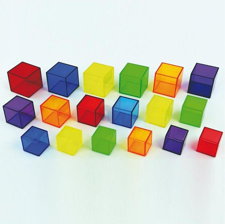 TickiT Set of 54 square colored acrylic blocks