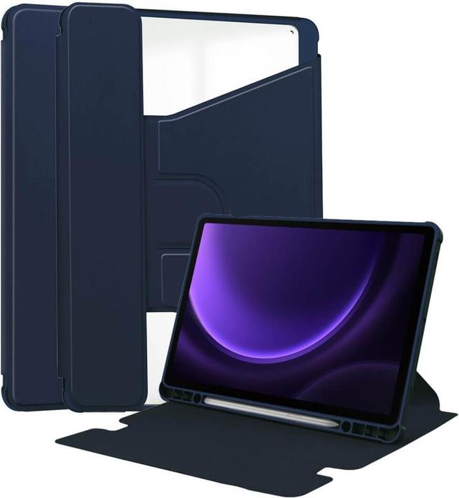 Image du produit Cover-Discount Galaxy Tab S9 FE - Étui pour tablette à 360 degrés bleu foncé (Galaxy Tab S9 FE)