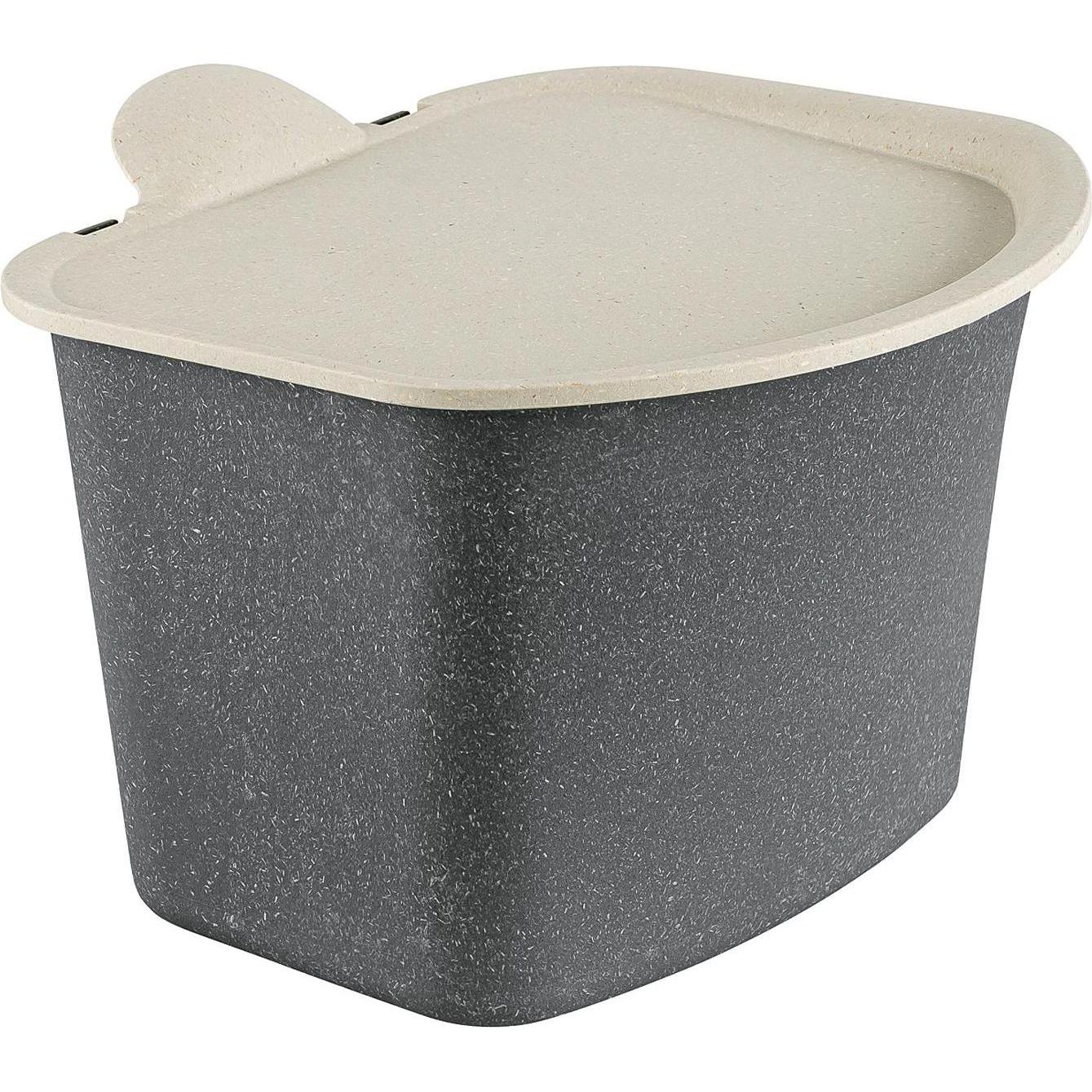Koziol Bio-Abfall-Behälter Bibo grey, Abfalleimer, Grau