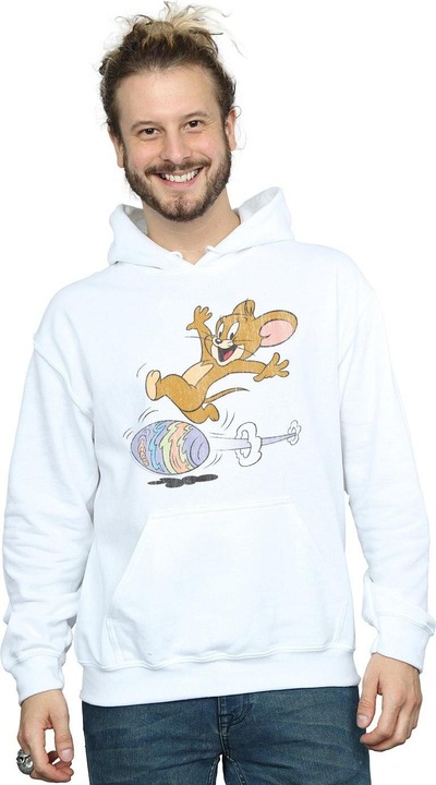 Immagine prodotto Tom & Jerry Egg Run Felpa con Cappuccio Uomo (M)