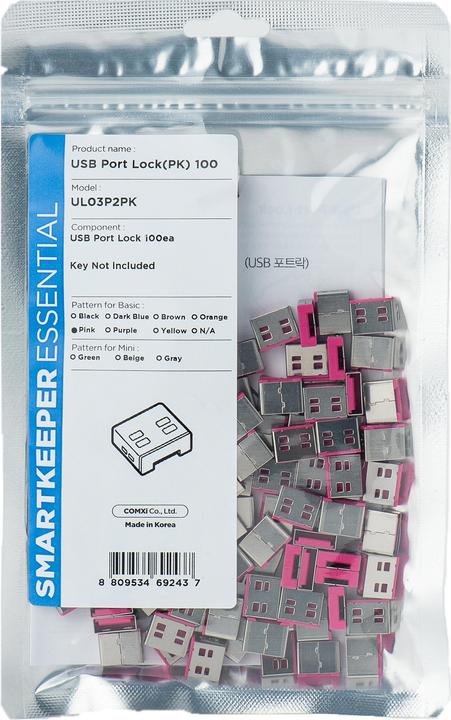 Smart Keeper 100 x USB A-Port Schlösser ohne BASIC Typ Schlüssel