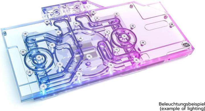 Actual product image Alphacool Ice Block Aurora GPX-A Radeon RX 6800XT/6900XT Nitro+ with Backplate - Acrylic + Nickel
