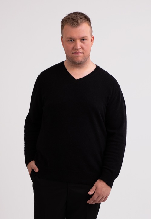 Actual product image Cash-Mere Recycelter Kaschmir V-Ausschnitt Pullover (3XL)