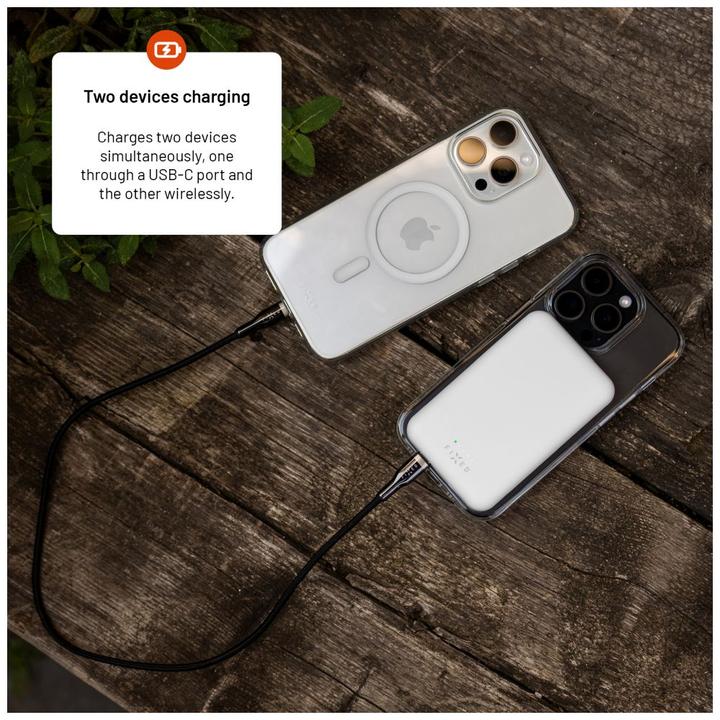 Produktbild Fixed MagZen Trådløs PD 20W Power Bank 6.000 mAh Hvid Powerbank - Hvid - 6000 mAh (6000 mAh, 20 W, 22.20 Wh)