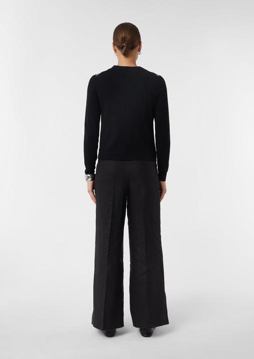 Produktbild Comma Strickjacke Cardigan im Materialmix mit Leo-Print (40)