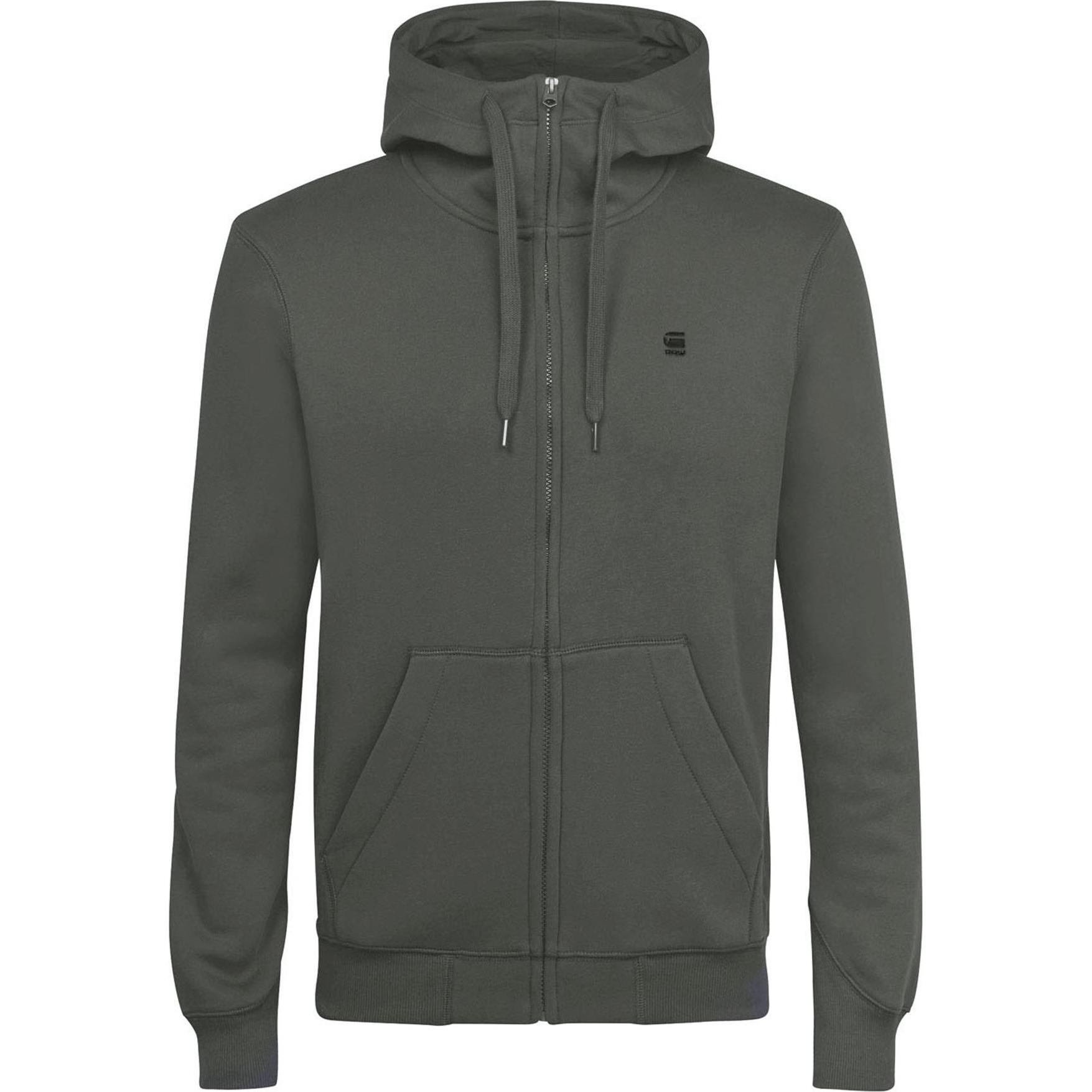 G-Star, Herren, Pullover, Sweatjacke Sportlich Bequem sitzend Premium core hdd zip sw l/s, Grau, (XL)