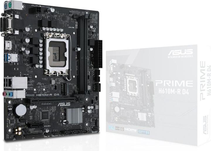 Produktbild ASUS Mainboard||Intel H610|LGA1700|Micro-ATX|Speicher DDR4 (LGA 1700, Intel H610, mATX)