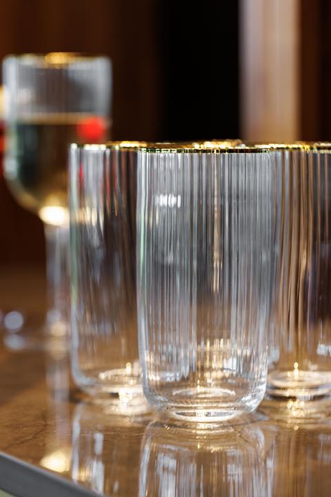 Immagine prodotto Mikasa Bicchieri Highball in cristallo con bordo a forma di croce di Sorrento, set da 4, 510ml (0.51 l, 4 x)