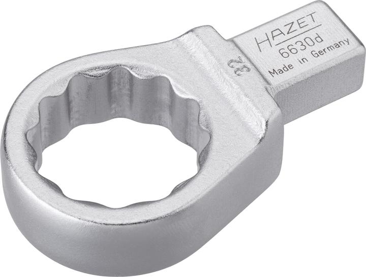 Produktbild HAZET Einsteck-Ringschlüssel 6630D-32 ∙ Einsteck-Vierkant 14 x 18 mm ∙ Aussen Doppel-Sechskant-Tract… (32 mm)