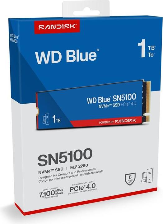 Produktbild WD Blue SN5100 powered by SANDISK (1000 GB, M.2 2280)