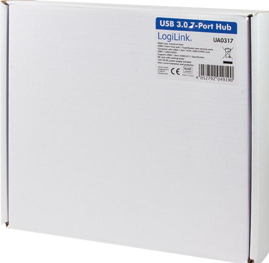 Actual product image LogiLink USB 3.0 hub, 7 ports, industrial design (USB-B, 7 Ports)