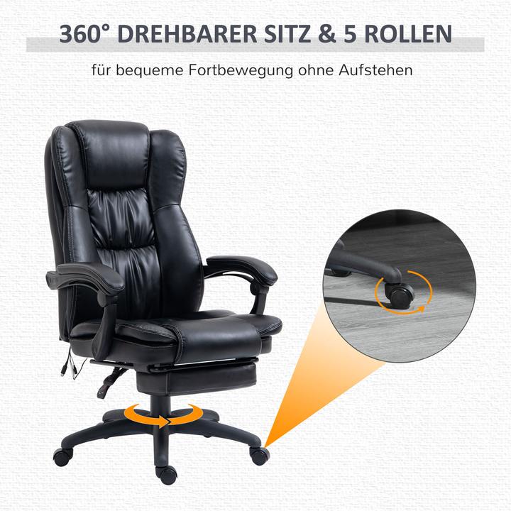 Produktbild Vinsetto Bürostuhl mit Massageund Liegefunktion