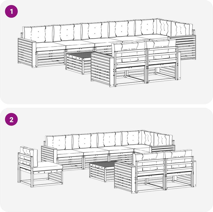 Produktbild vidaXL Outdoor-Sofa