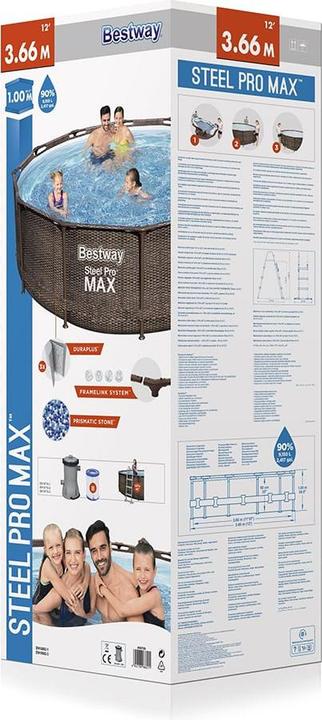 Actual product image Bestway Steel Pro Max Pool Set Deluxe (Ø 366 x 100 cm)