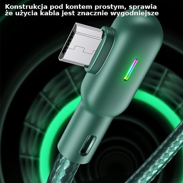 Thumbnail - Usams USB-A USB cable - microUSB 1.2 m green (6958444948614) (1.20 m), USB Kabel