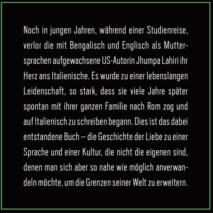 Produktbild Mit anderen Worten (Deutsch, Jhumpa Lahiri, 2017)