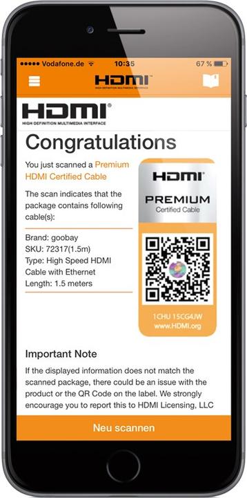 Immagine prodotto Goobay HDMI (Typ A) — HDMI (Typ A) (5 m, HDMI)