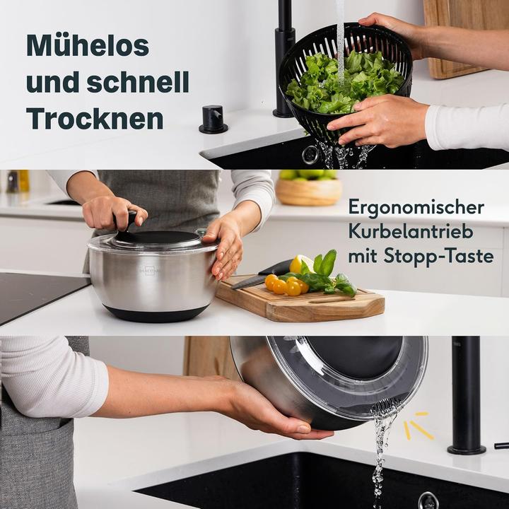 Actual product image Silberthal Salatschleuder mit Kurbelantrieb