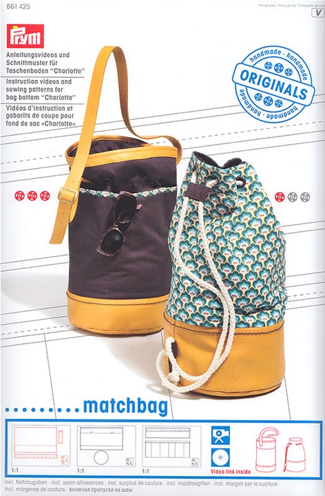 Actual product image Prym Video bag bottom Charlotte, Matchbag with pattern